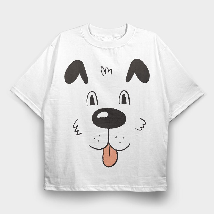 Dog Face, Tricou Oversize Barbati (Unisex)