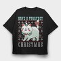 Purrfect Christmas Ugly Sweater, Tricou Oversize Barbati (Unisex)