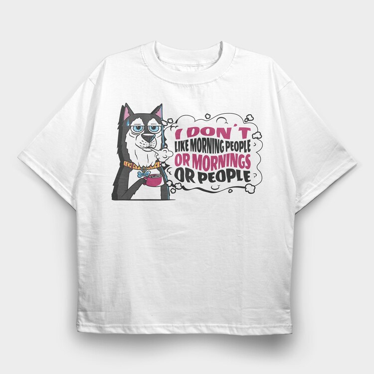 Dog Hates Everything, Tricou Oversize Barbati (Unisex)