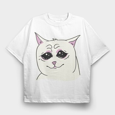 Cat Crying, Tricou Oversize Barbati (Unisex)