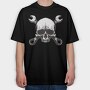Mechanic Skull Wrench, Tricou Oversize Barbati (Unisex)