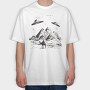 Pyramid Ufo, Tricou Oversize Barbati (Unisex)