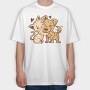Cat Dog Hug, Tricou Oversize Barbati (Unisex)