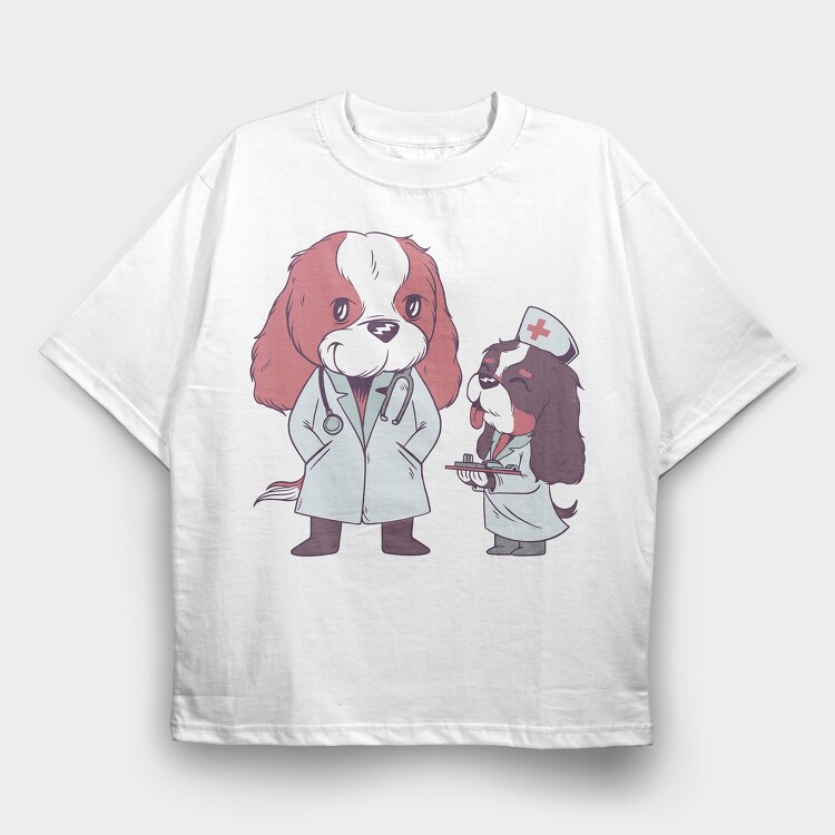 Medical Dogs, Tricou Oversize Barbati (Unisex)