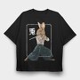Rabbit Ninja, Tricou Oversize Barbati (Unisex)