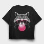 Raccoon Bubblegum, Tricou Oversize Barbati (Unisex)