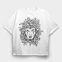 Medusa Head Monochrome, Tricou Oversize Barbati (Unisex)