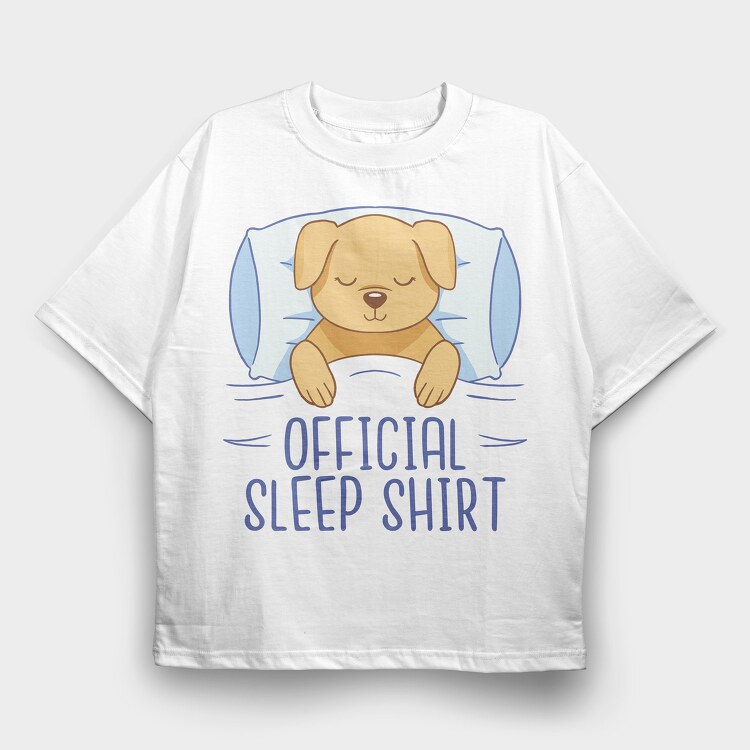 Dog Official Sleep Shirt, Tricou Oversize Barbati (Unisex)