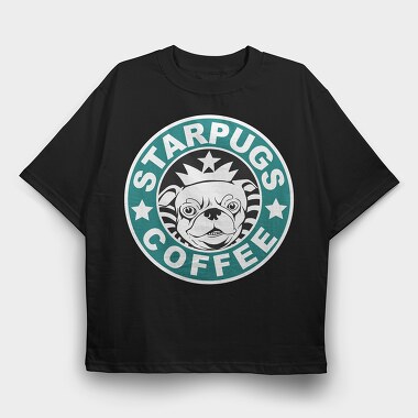 Starpugs Coffee, Tricou Oversize Barbati (Unisex)
