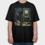 Starry Night Bigfoot, Tricou Oversize Barbati (Unisex)