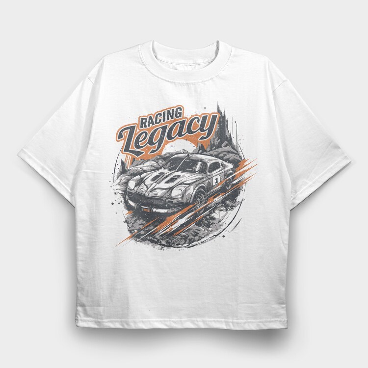 Racing Legacy Retro Car, Tricou Oversize Barbati (Unisex)