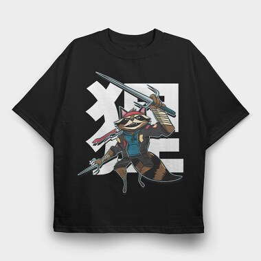 Racoon Sword, Tricou Oversize Barbati (Unisex)