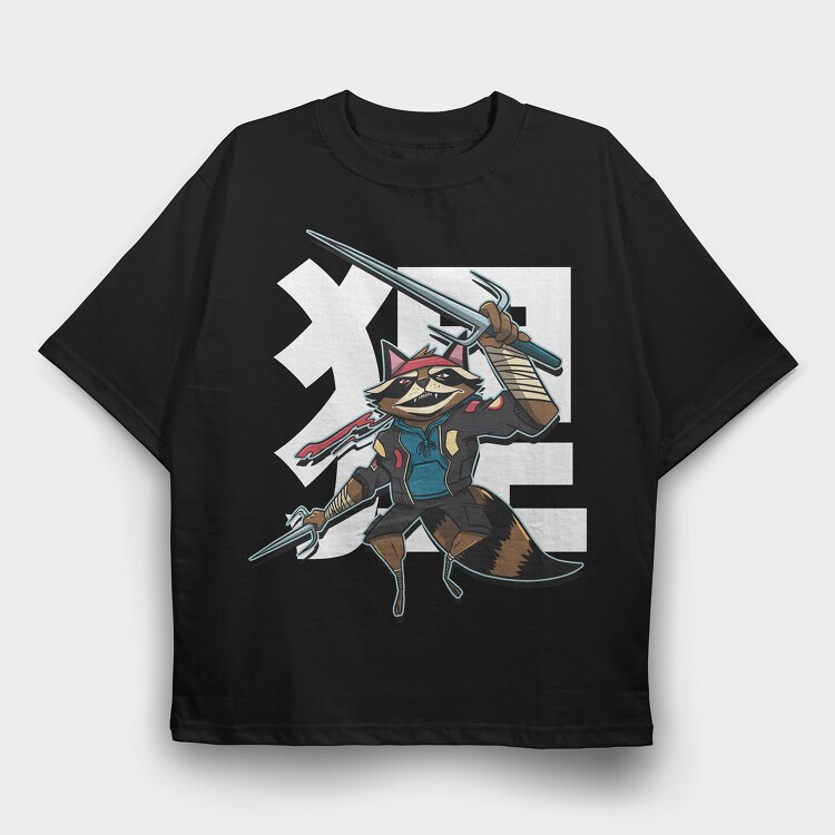 Racoon Sword, Tricou Oversize Barbati (Unisex)