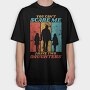 You Cant Scare Me I Have Two Daughters Silhouette, Tricou Oversize Barbati (Unisex)