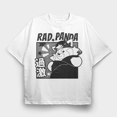 Rad Panda, Tricou Oversize Barbati (Unisex)