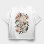 Hare Rabbit Ivy Flowers, Tricou Oversize Barbati (Unisex)