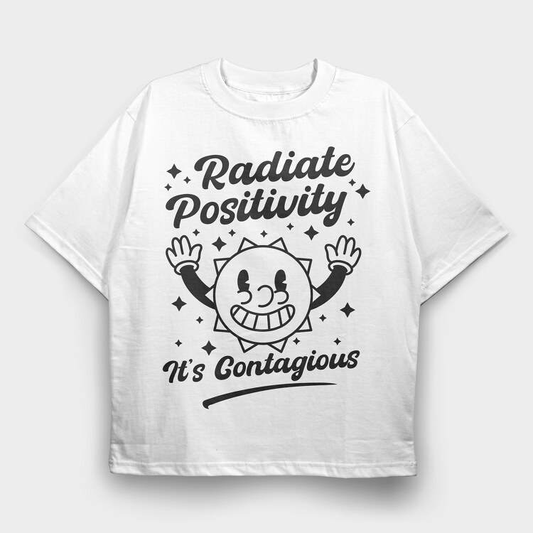 Radiate Positivity Contagious, Tricou Oversize Barbati (Unisex)