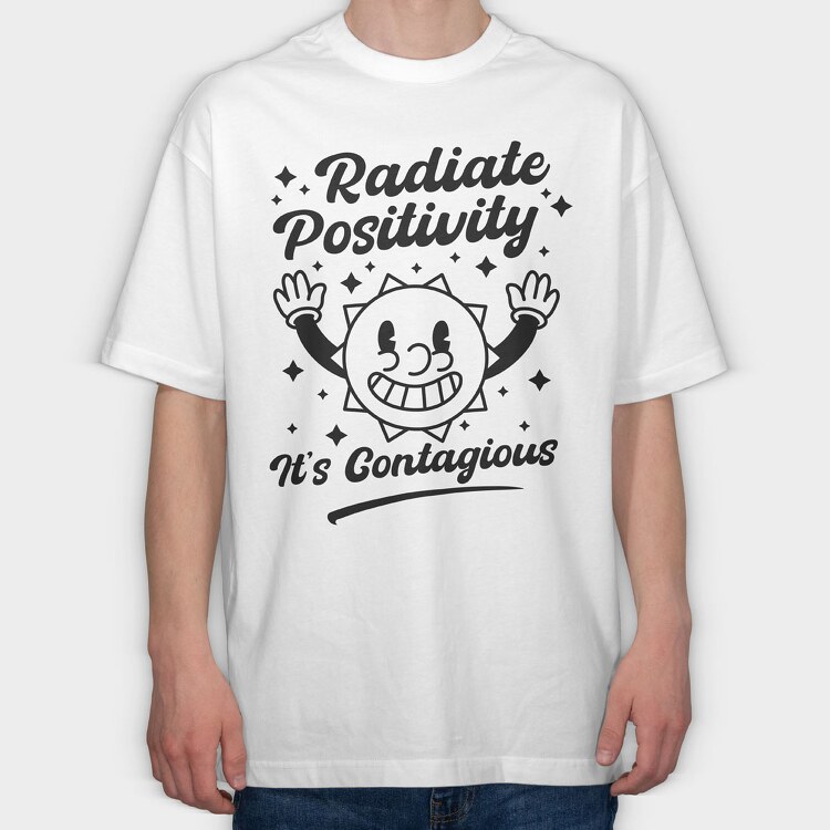 Radiate Positivity Contagious, Tricou Oversize Barbati (Unisex)