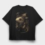 Steampunk Axolotl, Tricou Oversize Barbati (Unisex)