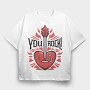 You Rock Love Guitar, Tricou Oversize Barbati (Unisex)