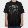 Steampunk Car, Tricou Oversize Barbati (Unisex)
