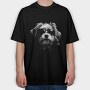 Dogs Unglasses Monochrome, Tricou Oversize Barbati (Unisex)