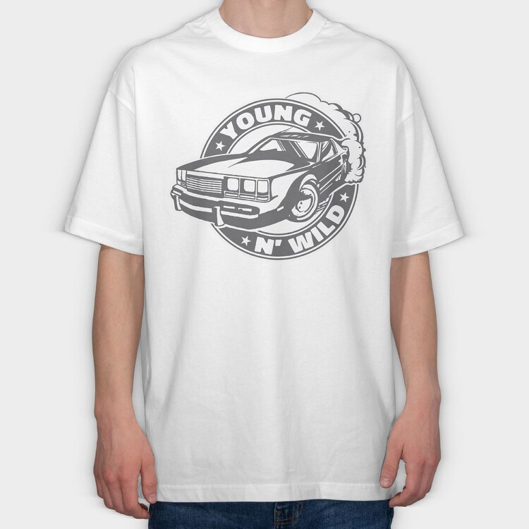 Young N Wild Car, Tricou Oversize Barbati (Unisex)