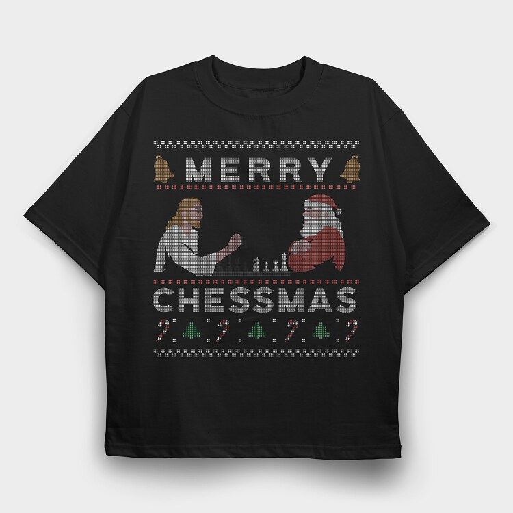 Merry Chessmas, Tricou Oversize Barbati (Unisex)