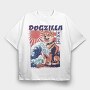 Dogzilla Retro Japanese, Tricou Oversize Barbati (Unisex)
