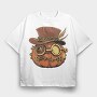 Steampunk Pumpkin, Tricou Oversize Barbati (Unisex)