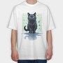 Cat in the Rain, Tricou Oversize Barbati (Unisex)