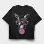 Donkey Monochrome Bubblegum, Tricou Oversize Barbati (Unisex)