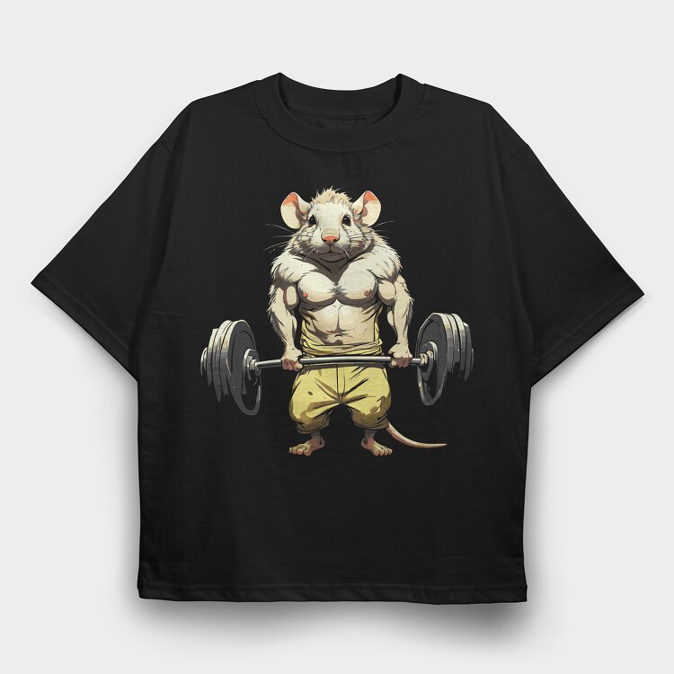 Rat Dead Lift, Tricou Oversize Barbati (Unisex)