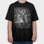 Donkey Ufo Monochrome, Tricou Oversize Barbati (Unisex)