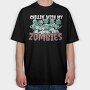 Zombie Besties, Tricou Oversize Barbati (Unisex)
