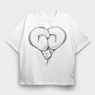 Heart Gloves Box, Tricou Oversize Barbati (Unisex)