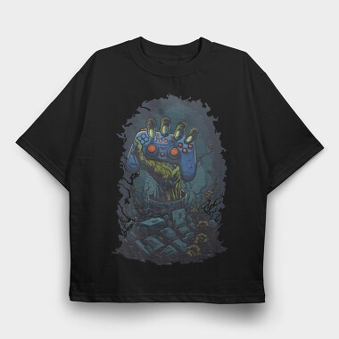 Zombie Gaming Hand, Tricou Oversize Barbati (Unisex)