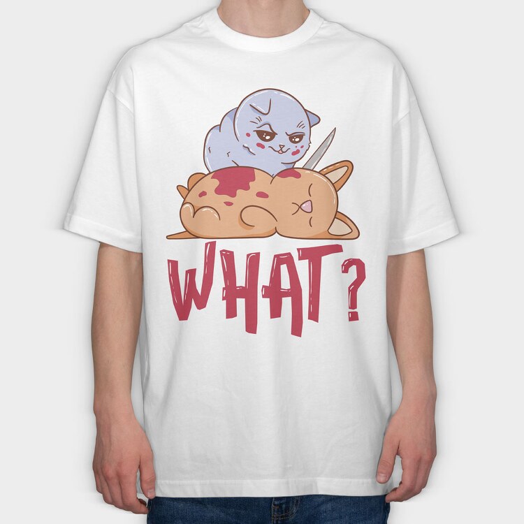 Cat Killing Dog, Tricou Oversize Barbati (Unisex)