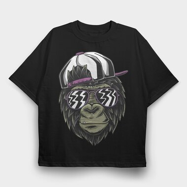 Stylish Monkey, Tricou Oversize Barbati (Unisex)