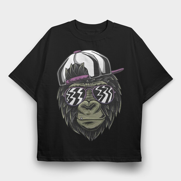 Stylish Monkey, Tricou Oversize Barbati (Unisex)