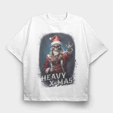Heavy X Mas Christmas, Tricou Oversize Barbati (Unisex)