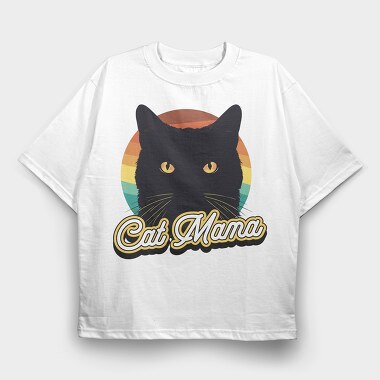Cat Mama, Tricou Oversize Barbati (Unisex)