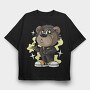 Successful Stoner Bear, Tricou Oversize Barbati (Unisex)