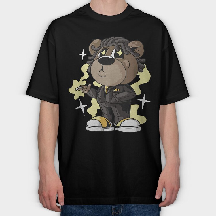 Successful Stoner Bear, Tricou Oversize Barbati (Unisex)