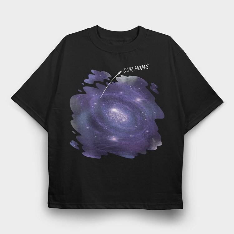 Milky Way, Tricou Oversize Barbati (Unisex)