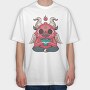 Mini Baphomet Coffee, Tricou Oversize Barbati (Unisex)