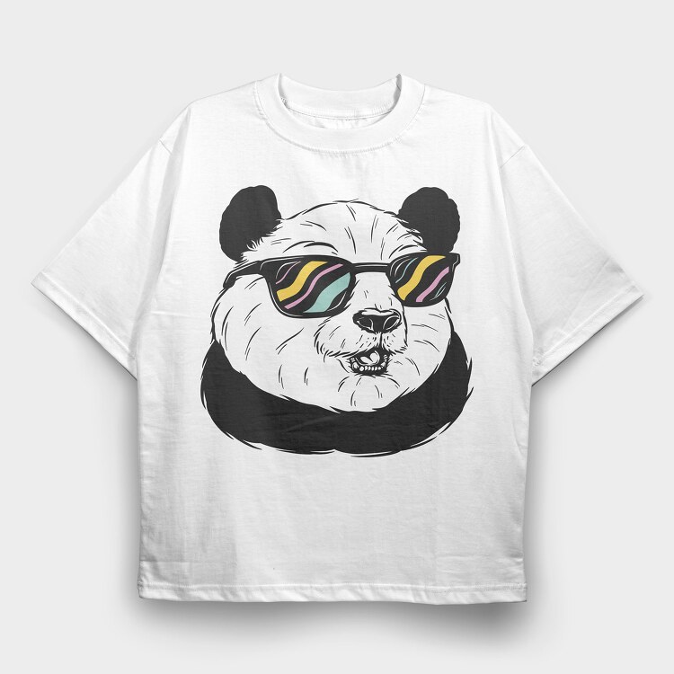 Sun Glasses Panda, Tricou Oversize Barbati (Unisex)