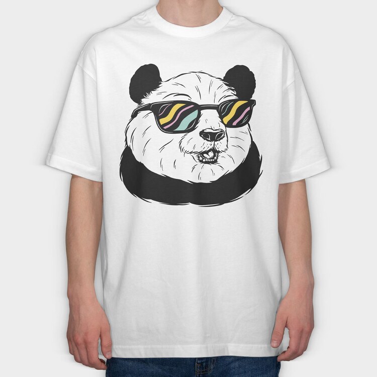 Sun Glasses Panda, Tricou Oversize Barbati (Unisex)