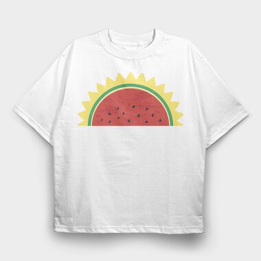 Sun Watermelon, Tricou Oversize Barbati (Unisex)