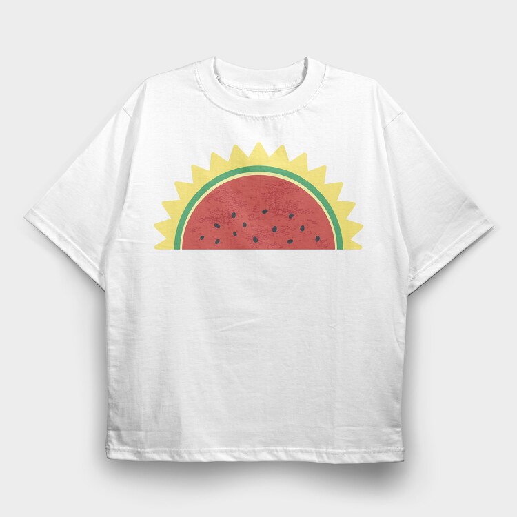 Sun Watermelon, Tricou Oversize Barbati (Unisex)